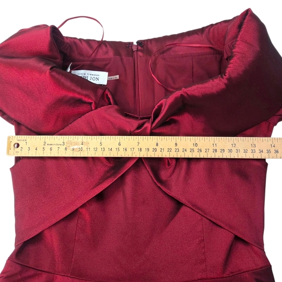 Teri Jon Rickie Freeman Off The Shoulder Gala Dress Gown Black Tie NEW Womens 2 - Picture 12 of 16